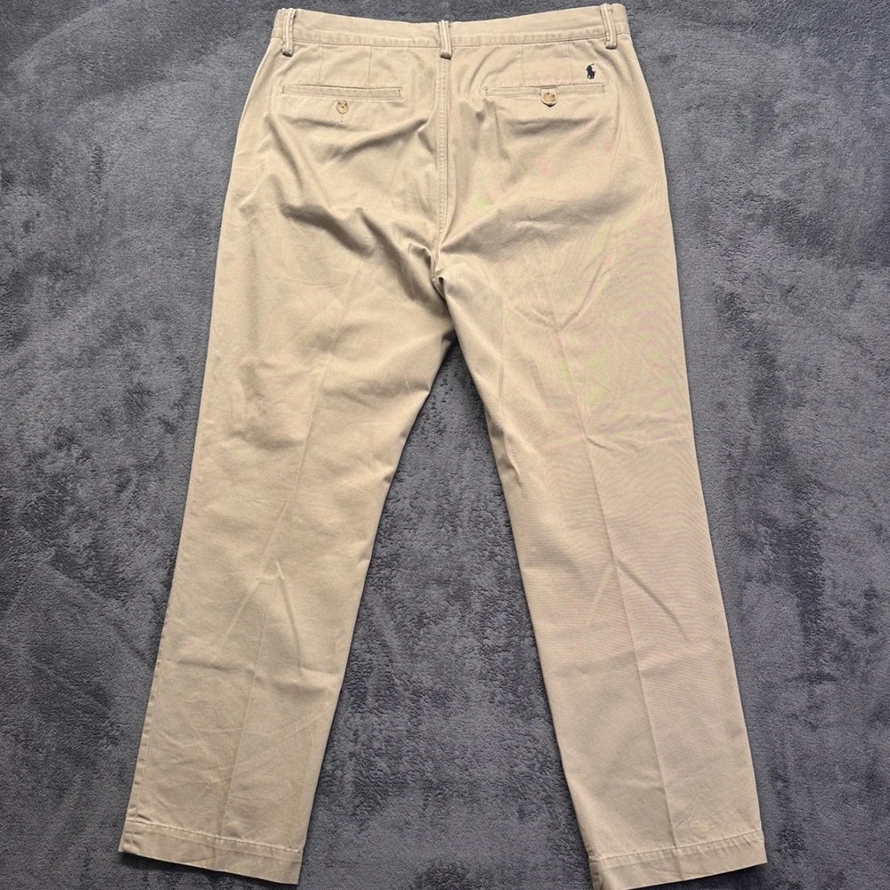Polo Ralph Lauren Classic Fit Chino Pants Mens 35x32 Khaki Cotton Twill Trousers